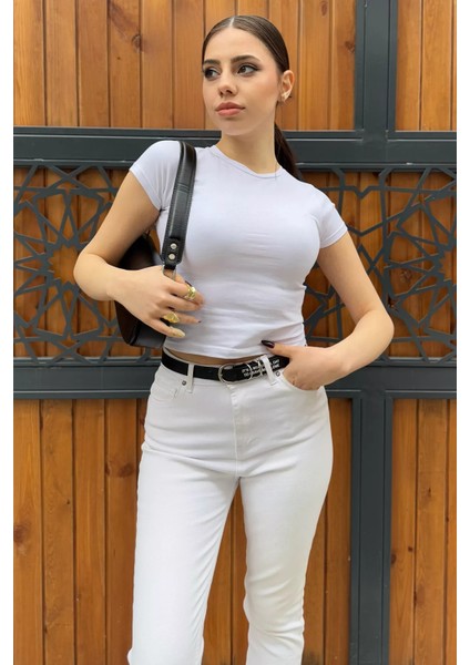 Kadın Bisiklet Yaka T-Shirt