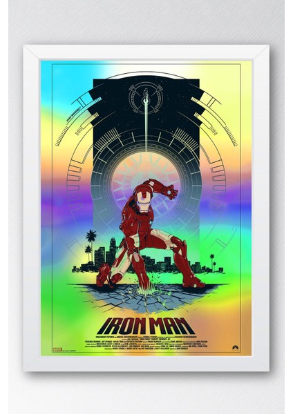 Iron Man Çerçeveli Tablo - Demir Adam Marvel Film Posteri Tablo