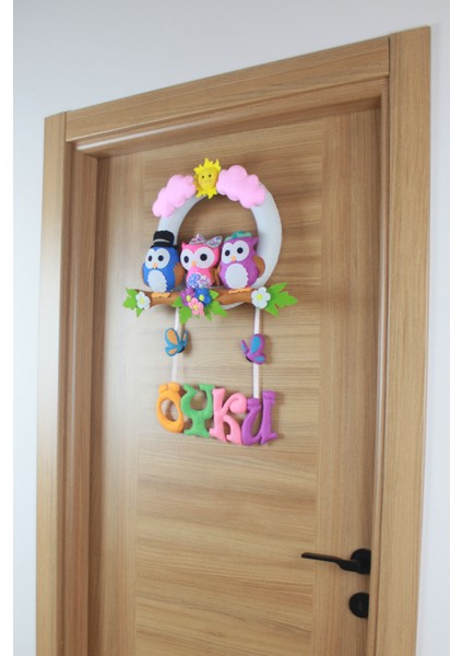 Öykü Isimli Baykuş Hastane Odası Kapı Süsü modelleri