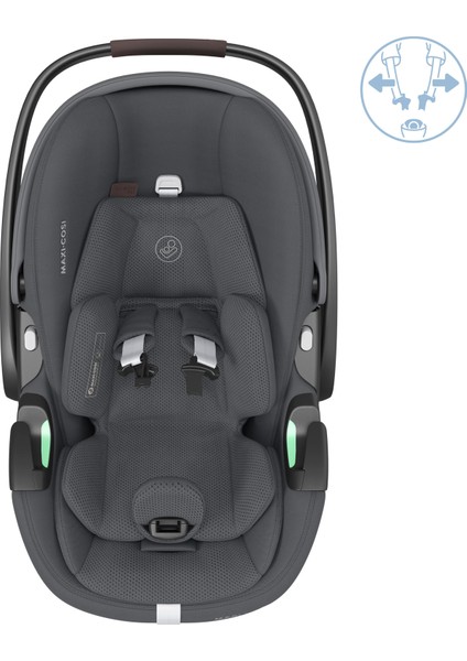 Maxi- Cosi Fame- Pebble 360 Pro Portbebeli LED Işıklı Entegre Telefon Şarj Üniteli Premium Bebek Arabası Twillic Graphite