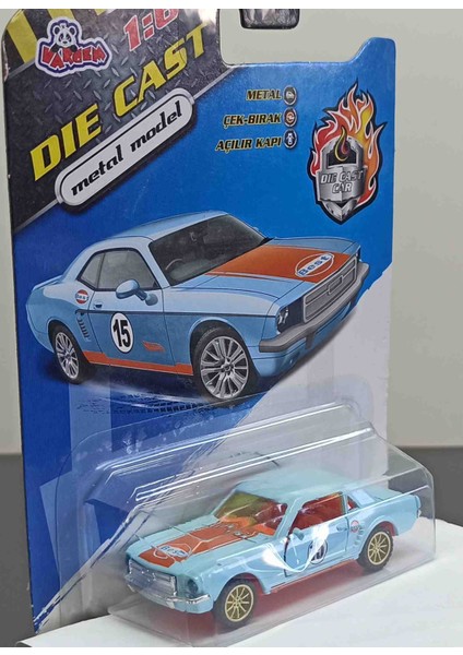 Dianomi Vardem 1:64 Ölçek (Gulf) Ford Mustang // Çek Bırak Kapıları Açılır. fiyatları