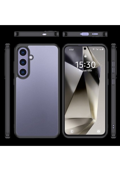 Galaxy S25 Kılıf Kamera Korumalı Şeffaf Arka Yüzey New Roll Kapak