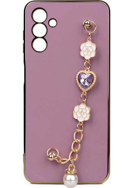 Galaxy A13 5g Kılıf El Tutamaçlı Kamera Korumalı Tekno Grup Taka Silikon Kapak-Mor