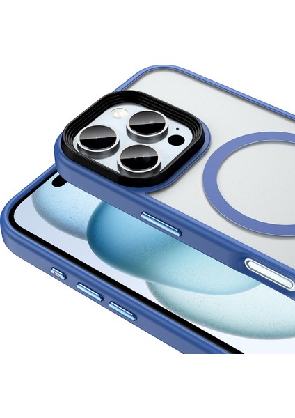 Apple iPhone 16 Pro Kılıf Mat Arka Yüzey Wireless Şarj Özellikli Tekno Grup Flet Magsafe Kapak-Titanyum-Gr modelleri