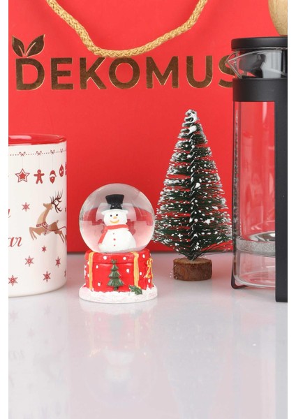 Özel Kutulu Mutlu Yıllar Serisi Frenchpress, Kupa, Çam Ağacı ve Kar Küresi Seti "yeni Yıl Merry Chrıstmas " indirimleri