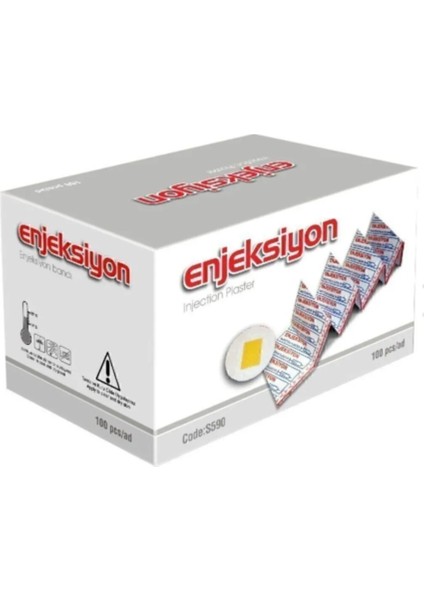 Enjeksiyon Bandı 100'lük Kutu - 5 Kutu 500 Adet - 2.2 cm