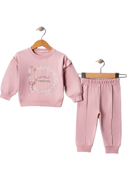 Bebek Kız Takım Princess Nakışlı