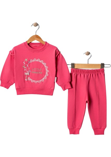 Bebek Kız Takım Princess Nakışlı