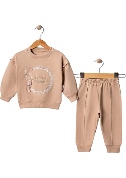 Bebek Kız Takım Princess Nakışlı