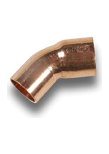 Bakır 22 mm 45 Açık Erkek Dirsek