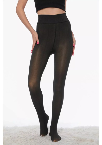 Kadın İçi Peluşlu Kışlık Termal Ten Görünümlü Tayt P-00014630 fırsatları