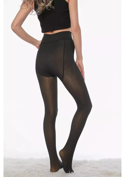 Kadın İçi Peluşlu Kışlık Termal Ten Görünümlü Tayt P-00014630 indirimleri