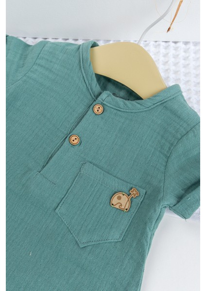 Erkek Bebek Müslin %100 Pamuk Şortlu Yazlık Tulum fiyatları