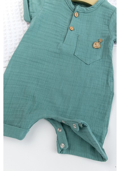 Erkek Bebek Müslin %100 Pamuk Şortlu Yazlık Tulum modelleri