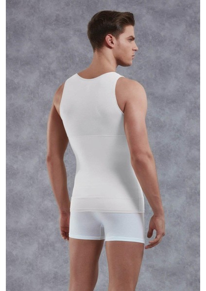 Pamuk Geniş Yaka Toparlayıcı Erkek Atlet Korse 5950 Beyaz fiyatları