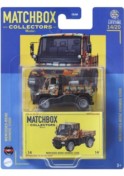 Matchbox Koleksiyon Araçlar Mercedes-Benz Unimog U300 GBJ48-HVW09