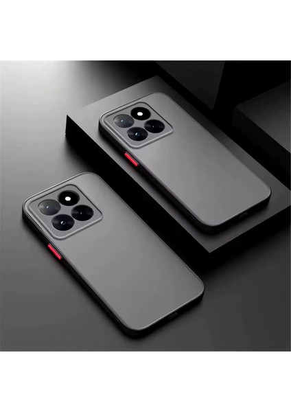 Xiaomi Mi 14T Kılıf Mat Parmak Izi Yapmaz Kamera Korumalı Renkli Tuşlu Sert Silikon Kapak