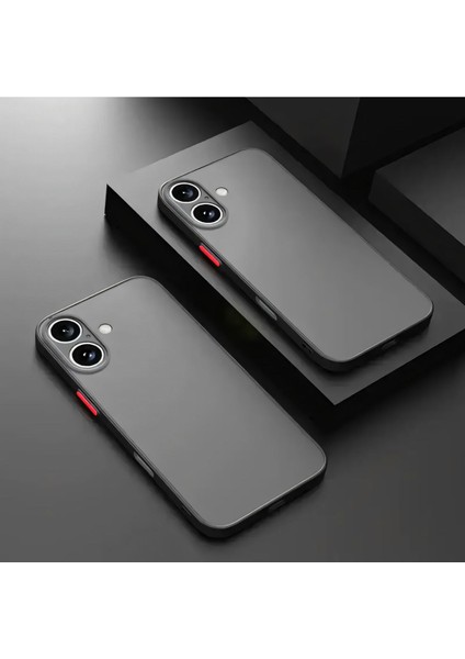Apple iPhone 16 Plus Kılıf Mat Parmak Izi Yapmaz Kamera Korumalı Renkli Tuşlu Sert Silikon Kapak