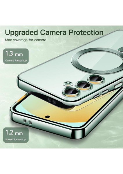 Samsung Galaxy S24 Fe Kılıf Magsafe Wireless Şarj Destekli Parlak Renkli Lens Korumalı Kapak fırsatları