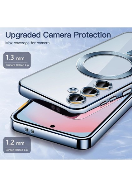 Samsung Galaxy S24 Fe Kılıf Magsafe Wireless Şarj Destekli Parlak Renkli Lens Korumalı Kapak fırsatları