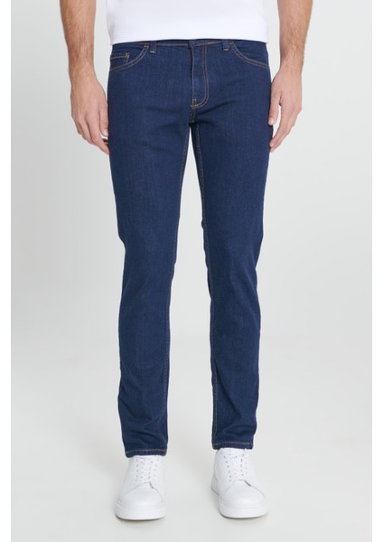 Slim Fit Dar Kesim 5 Cep Esnek Denim Jean Kot Pantolon