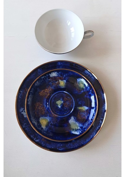 Wallendorf Gece Gökyüzü Desenli Vintage Çay Fincanı Seti 3 Parça indirimleri