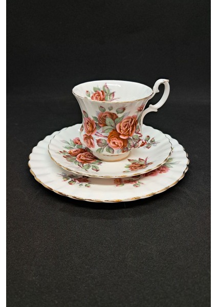 Centennial Rose Yıldönümü Gülü Vintage Çayfincanı 3 Parça