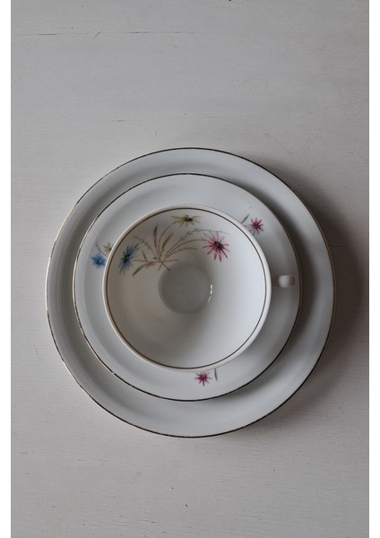 Schirnding Vintage Çay Fincanı Seti 3 Parça modelleri