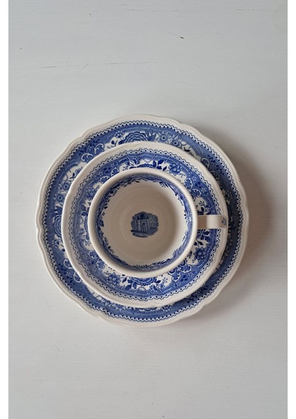 Burgenland Rustik Desenli Vintage Çay Fincanı Seti 3 Parça modelleri