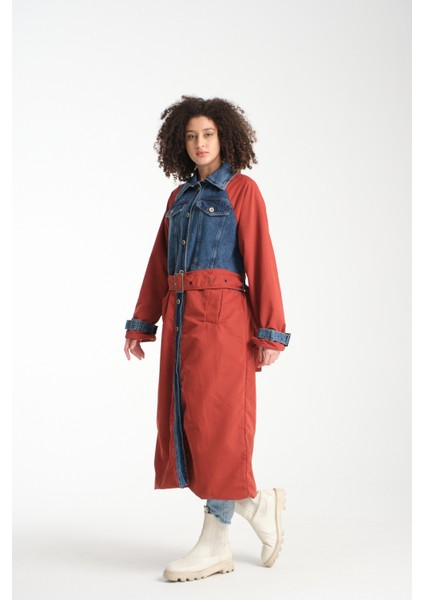 Kadın Denim Trençkot 1076 fiyatları
