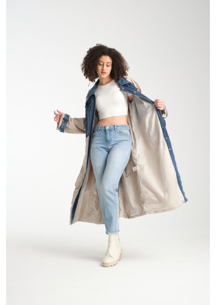 Kadın Denim Trençkot 1076 fiyatları