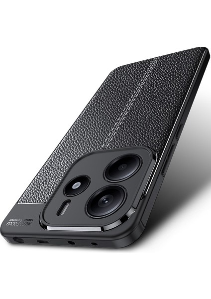 Xiaomi Redmi Note 14 4g Kılıf Deri Tarzı Niss Silikon Case Kapak