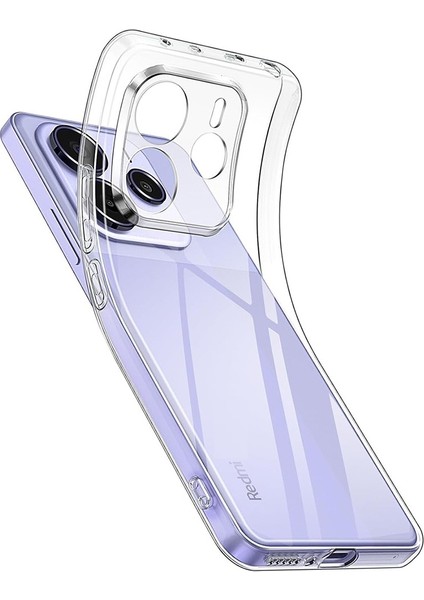 Xiaomi Redmi Note 14 4g Kılıf Şeffaf Silikon Hibrit Case Kapak