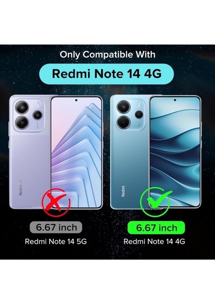 Xiaomi Redmi Note 14 4g Kılıf Şeffaf Silikon Hibrit Case Kapak