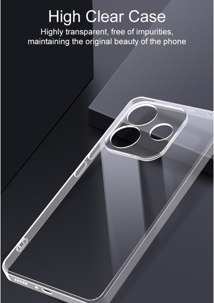 Xiaomi Redmi Note 14 4g Kılıf Şeffaf Silikon Hibrit Case Kapak