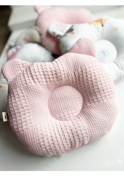 Pembe Dama Koca Kafa Hayvanlar Poplin Düz Kafa Yastığı fırsatları