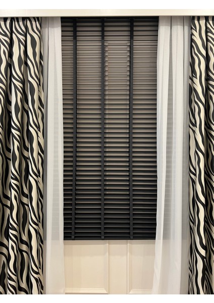 Antrasit Gri Rengi %100 Orijinal Ahşap Jaluzi Perde 50 Mm Ofis Modern Ve Tüm Mekanlar Için modelleri