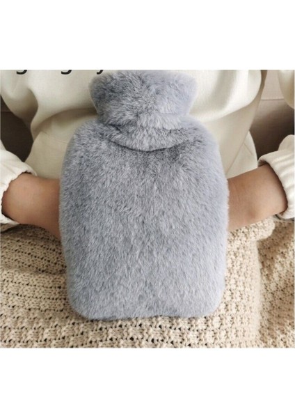 Sıcak Su Torbası Yan Cepli Gri Peluş Termofor 27X17X2CM 750ML fiyatları
