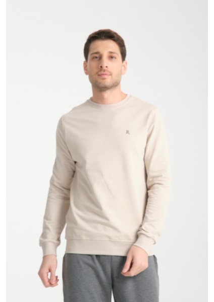 Erkek Uzun Kol Bisiklet Yaka Sweatshirt 3206