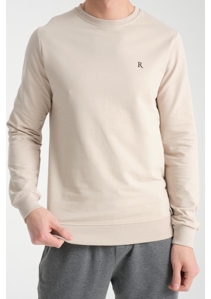 Erkek Uzun Kol Bisiklet Yaka Sweatshirt 3206