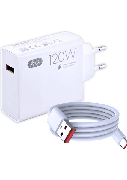 Poco F4 - Poco F4 Gt Uyumlu Turbo Hızlı Şarj Aleti 120W Type-C Hızlı Şarj ve Kablosu