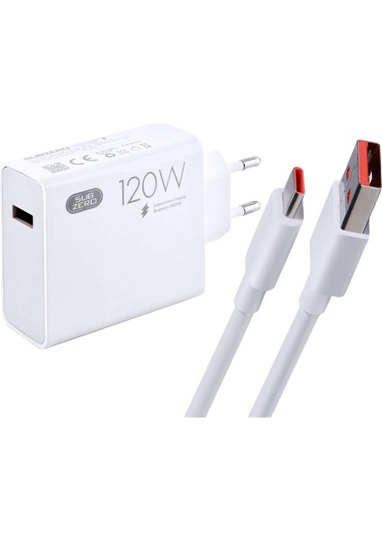 Poco F4 - Poco F4 Gt Uyumlu Turbo Hızlı Şarj Aleti 120W Type-C Hızlı Şarj ve Kablosu