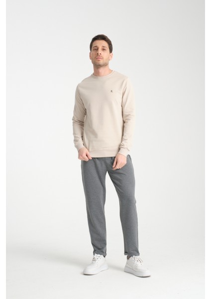 Erkek Uzun Kol Bisiklet Yaka Sweatshirt 3206