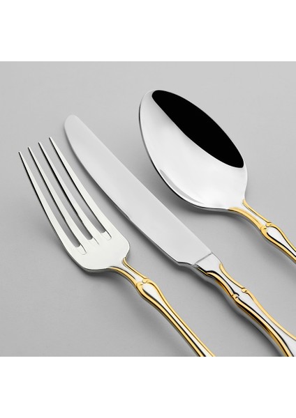 Adriana Altın Sade 6 Kişilik 36 Parça Kutulu Çatal Kaşık Bıçak Takımı fiyatları