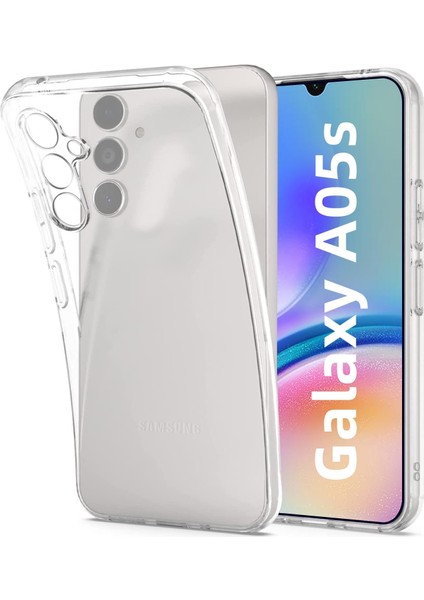 Samsung Galaxy A05S Şeffaf Silikon Kılıf / Kamera Yeri Koruma / Şarj Girişi Tıpalı
