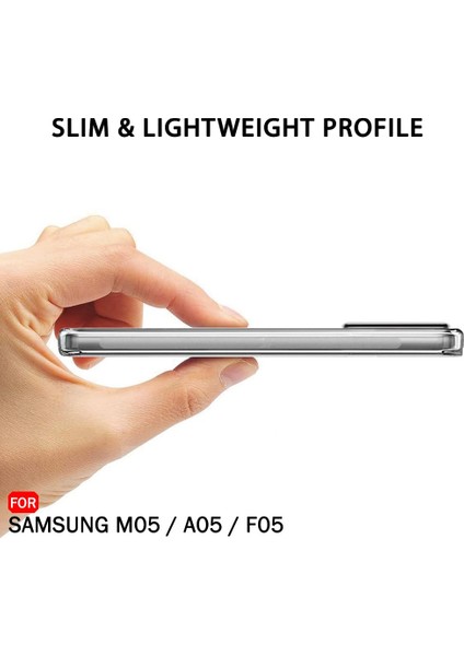 Samsung Galaxy A05S Şeffaf Silikon Kılıf / Kamera Yeri Koruma / Şarj Girişi Tıpalı