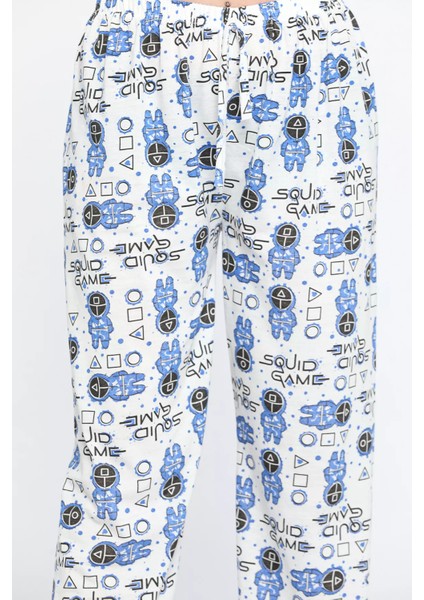 Kadın Beli Lastikli Desenli Pijama Altı