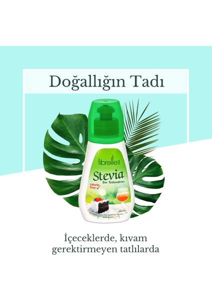 Stevialı Sıvı Tatlandırıcı 200 ml Stevia Bazlı