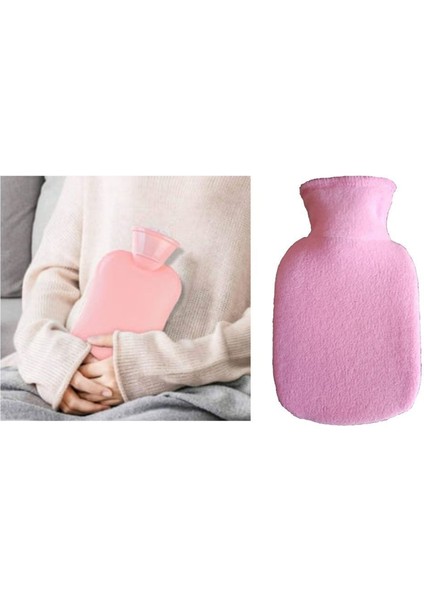 Sıcak Su Torbası,peluş Açık Pembe Renkli Termofor 23X15X2CM 250 ml