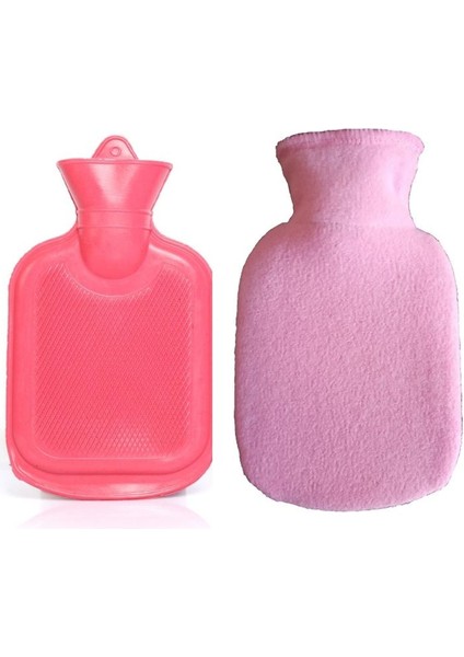 Sıcak Su Torbası,peluş Açık Pembe Renkli Termofor 23X15X2CM 250 ml